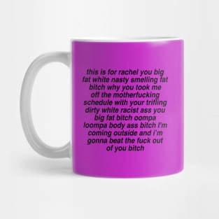 Rachel Tiktok Voicemail Mug